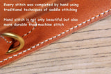 Handmade vegetable tanned leather computer carry bag