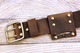 heavy duty leather hammer belt holder