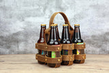 Leather 6 Six Pack Beer Carrier Holder For Bike Bicycle