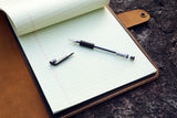 leather business portfolio folder for 8.5 x 11.75 letter size notepad