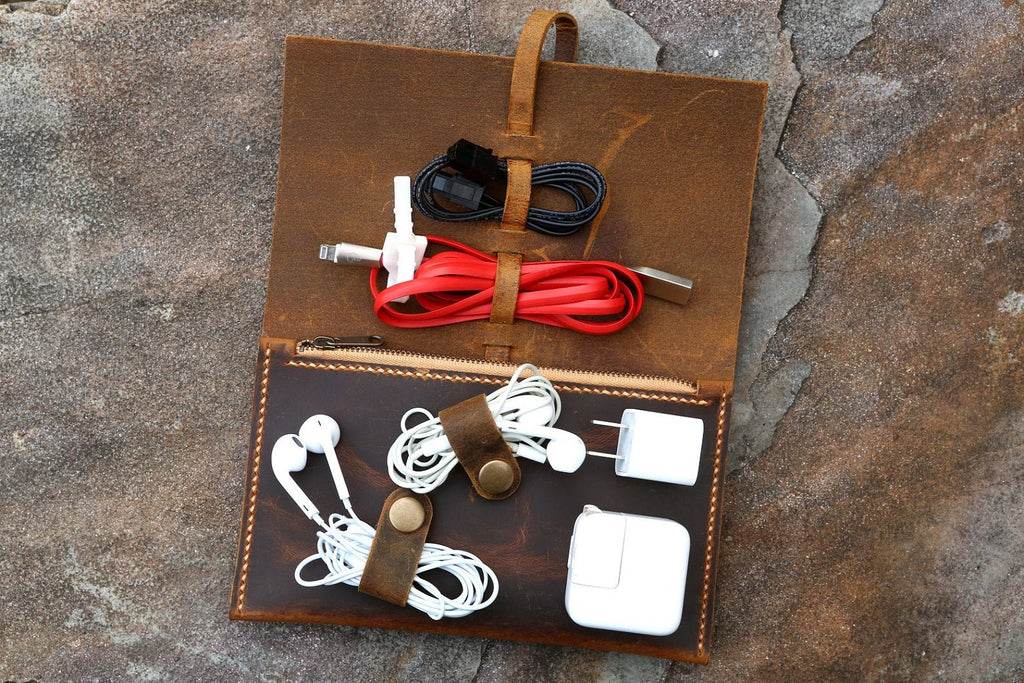 leather cable organizer