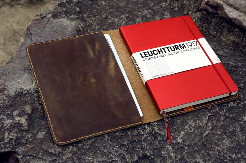 Leather Moleskine Cover, Leuchtturm 1917 Journal Notebook