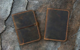 leather diary journal for small mini composition notebook 4.5 x 3.25"  pocket size