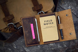 leather journal cover for field notes