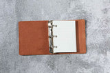 leather mini 3 ring binder small mini journal