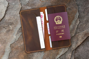 leather boarding pass wallet