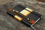 Leather pen pencil holder quiver for moleskine large notebook A5