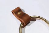 leather towel ring, bathroom hand towel ring holder