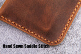 Minimalist leather credit card sleeve holder business card case wallet