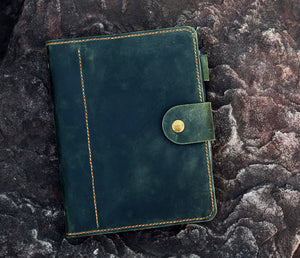 vintage leather diary planner 