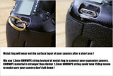 Personalized Black Brown leather camera Wrist Strap