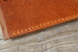 Personalized custom vegetable tanned leather sunglass eyeglass case