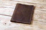 Personalized distressed leather case cover for Fujitsu QUADERNO A4 A5