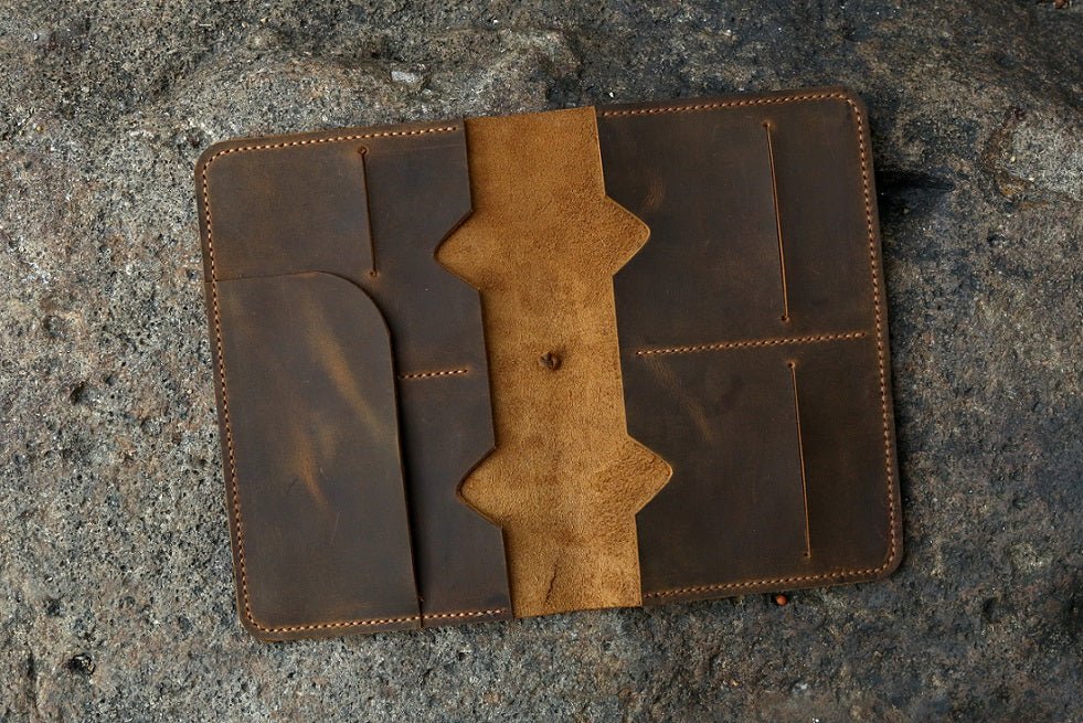 leather family passport case