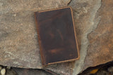 Personalized distressed leather hobonichi techo cover A5 A6