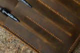 Personalized distressed leather iPad case portfolio sleeve for new iPad Pro 10.5 11 12.9