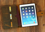 Personalized distressed leather iPad Pro case cover