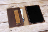 Personalized distressed leather Onyx Boox note nova 3 tablet case