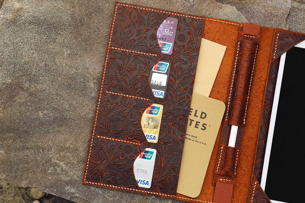 Handmade iPad Leather Case With Detachable Apple Pencil Holder - 602B -  Extra Studio
