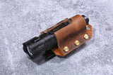 Personalized full grain Leather flashlight holster