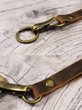 Personalized full grain Leather Lanyard for key ID