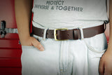 Personalized full grain men leather belt
