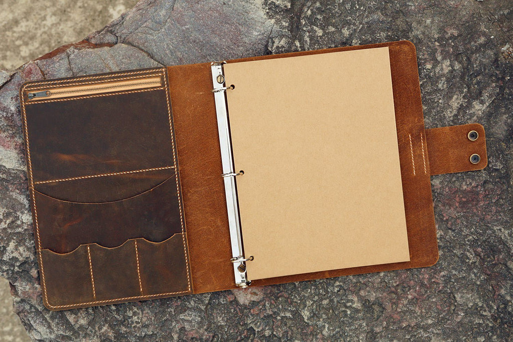 Two-Pocket Three-Ring Leather Like Binder