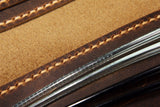 Personalized leather barber roll case , leather hairdressing bag