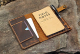Personalized Leather field notes case wallet