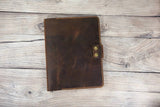 Personalized leather folio portfolio for 8.5 x 11 Letter size Notepad writing pad