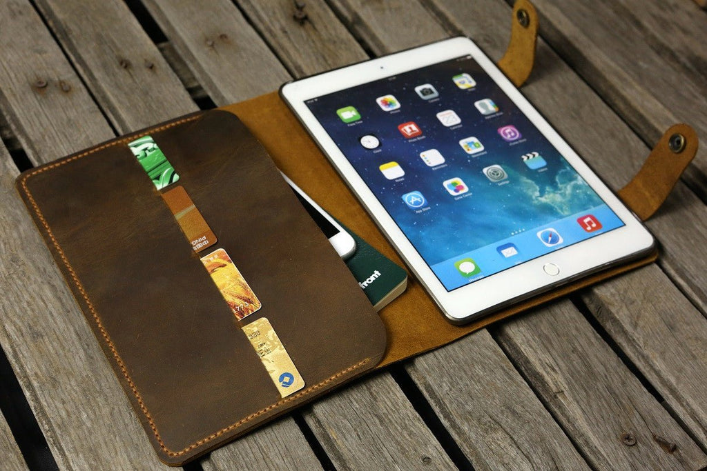 Personalized Leather iPad stand cover case for New iPad / iPad Pro 9.7 10.5