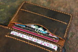 Personalized leather iPhone 14 13 Pro Max card wallet