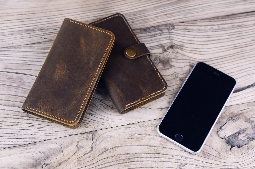 Handmade Leather iPhone Wallet [Personalized]