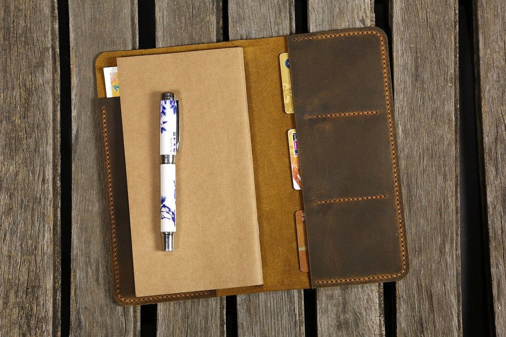 leather midori style notebook cover
