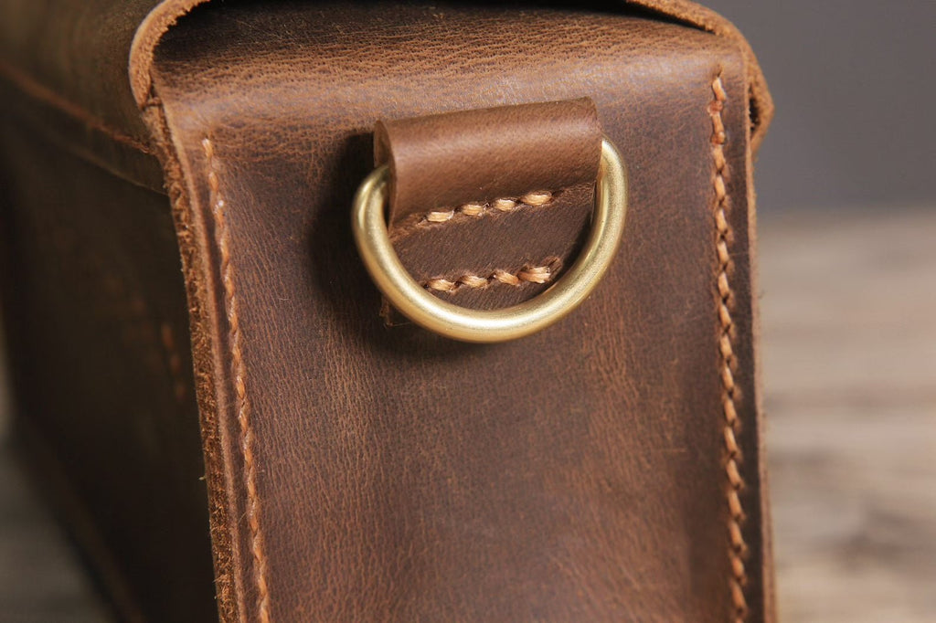 Personalized leather nail polish organizer bag