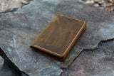 Personalized leather passport holder cover
