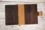 Personalized leather portfolio cover for Clever Fox Planner Letter size