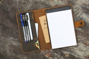 leather 5 x 8 notepad