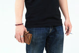 Personalized leather rolling tobacco pouch bag organizer