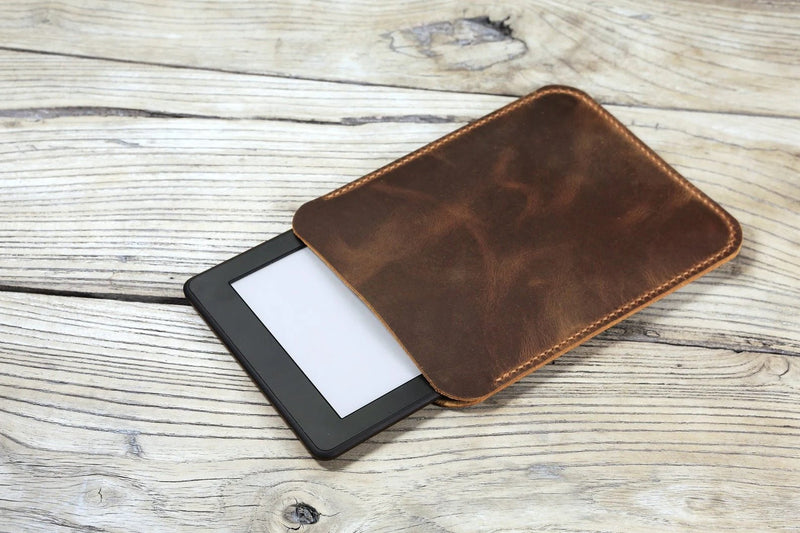 Personalized leather sleeve pouch for Kobo Sage Forma Clara HD , vintage leather kobo Nia Libra case