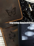 Personalized leather sleeve pouch for Kobo Sage Forma Clara HD
