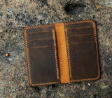 Personalized minimalist leather wallet
