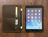 Personalized real leather iPad mini case cover