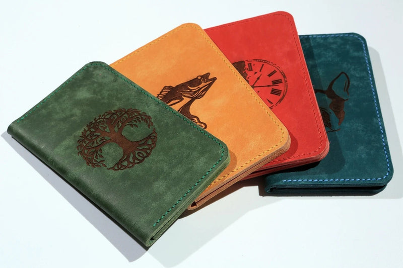 Personalized leather journal , A6 A5 journal with leather cover , black blue tan veg tan leather 3.5 x 5.5 pocket notebook journal 