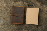 Simple A6 refillable leather journal notebook cover 