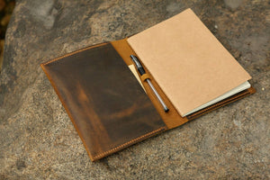 A5 Refillable Leather Journal Notebook cover 