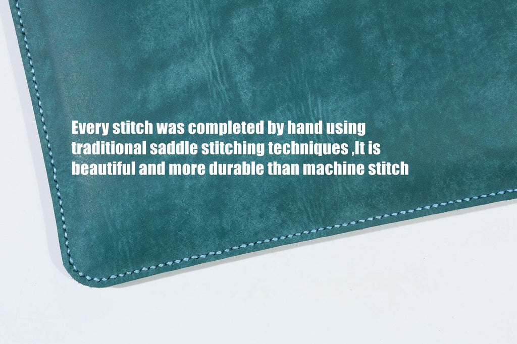 Retro Green Leather macbook air pro sleeve case