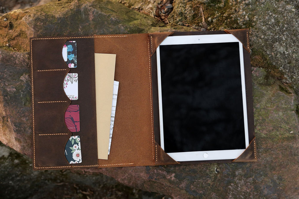 designer leather iPad book case cover for iPad Pro 11 12.9