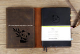 Rustic leather cover case for Panda Planner Pro 8.5 x 11 inch