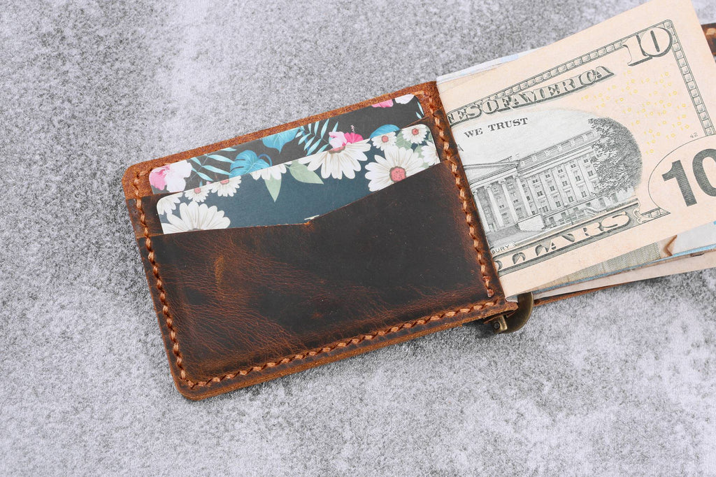 Slim Minimalist Front Pocket Money clip Wallet for men